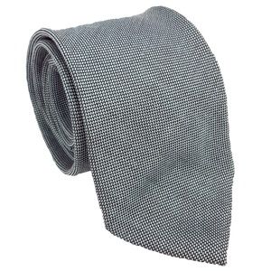Ermenegildo Zegna Mens Basketweave Cotton Tie Gray